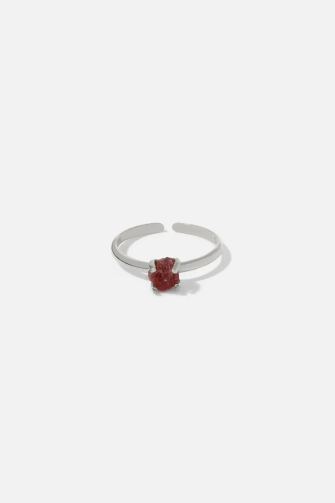 Dipua Anel Solo Turmalina Rosa Prata