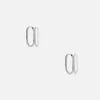 Dipua Argola Oval Lisa Prateada