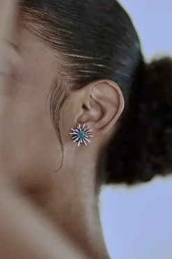 Dipua Brinco Capri Apatita Banhado a - Charme Delicado e Brilho Sutil