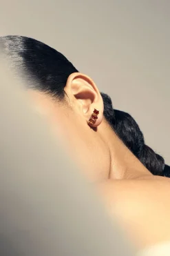 Dipua Brinco Triplice Citrino Ouro