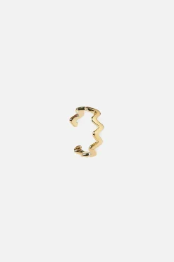 Dipua Ear Cuff Zig Banhado a - Tendência e Versatilidade em Uma Peça