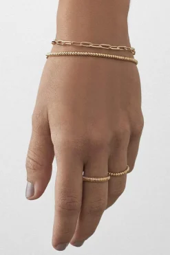 Dipua Pulseira Gaten Banhada a Ouro - Design Único e Presença Imponente