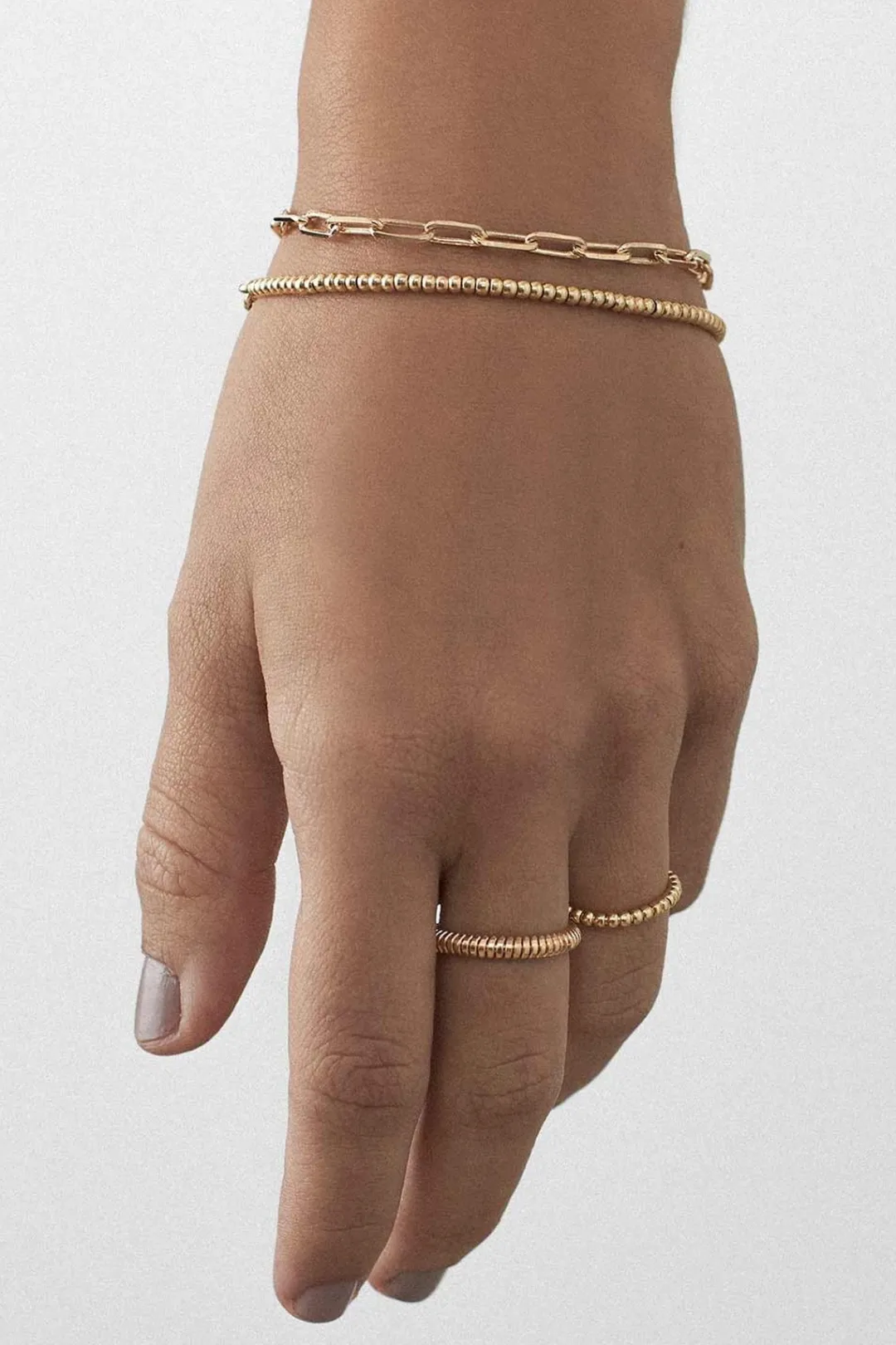 Dipua Pulseira Gaten Banhada a Ouro - Design Único e Presença Imponente