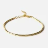 Dipua Pulseira Sean Banhada a Ouro - Charme Masculino em Cada Elo
